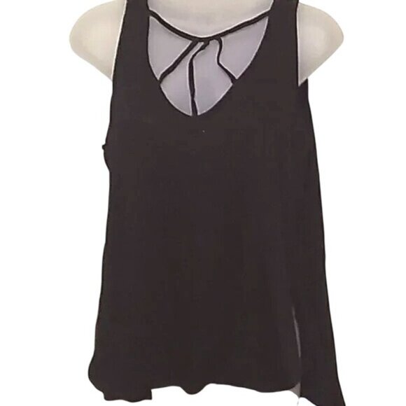 Express Cut Out Black Tank Top - Picture 1 of 4